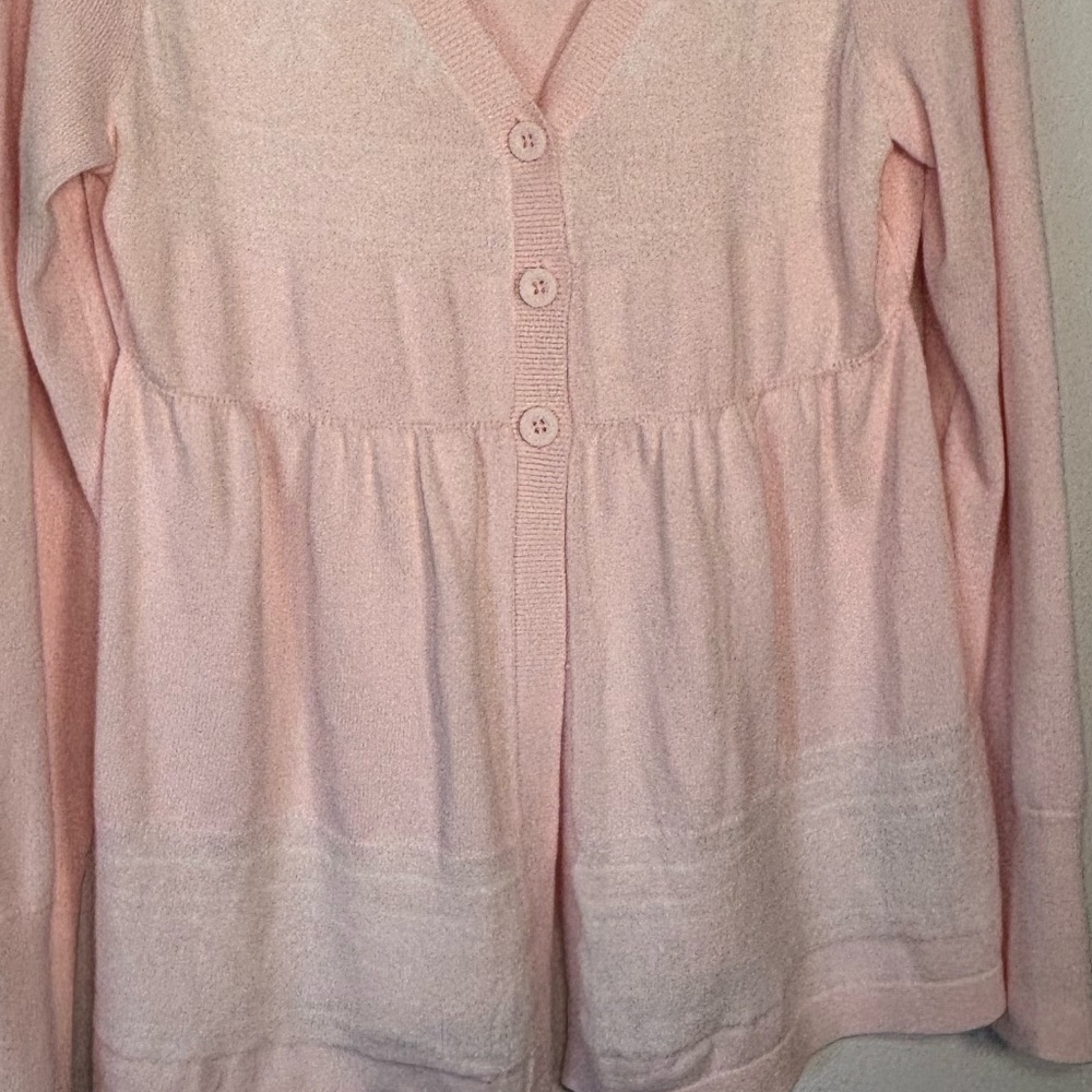NWT$50 Hollister  Y2K Pink Button-Front Knit Baby Doll ‘Empire Style Cardigan XL - Picture 6 of 7
